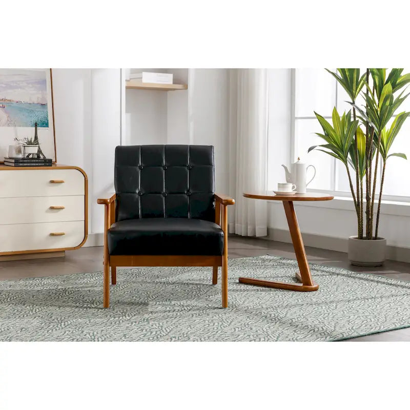 Akzentstuhl aus Massivholz im Mid-Century-Modern-Stil für Wohnzimmer, Schlafzimmer oder Studio