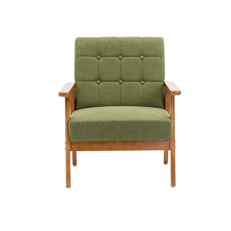 Akzentstuhl aus Massivholz im Mid-Century-Modern-Stil für Wohnzimmer, Schlafzimmer oder Studio