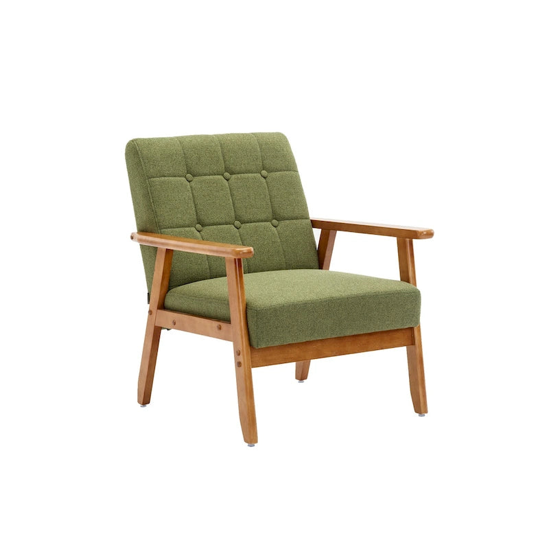 Akzentstuhl aus Massivholz im Mid-Century-Modern-Stil für Wohnzimmer, Schlafzimmer oder Studio