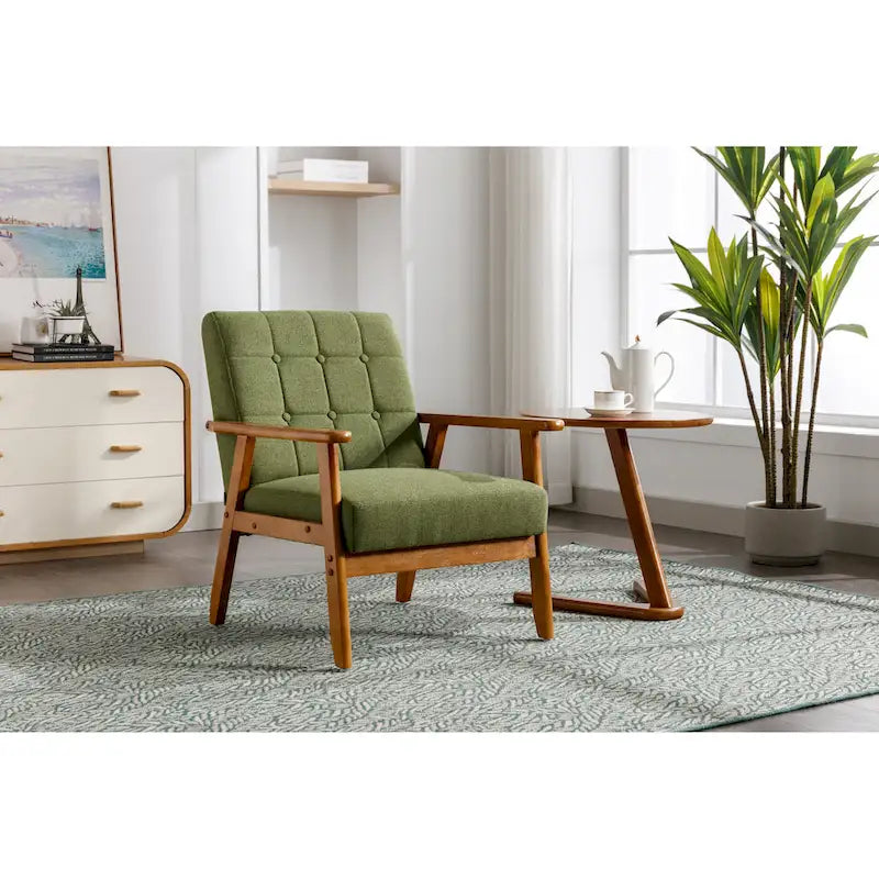 Akzentstuhl aus Massivholz im Mid-Century-Modern-Stil für Wohnzimmer, Schlafzimmer oder Studio