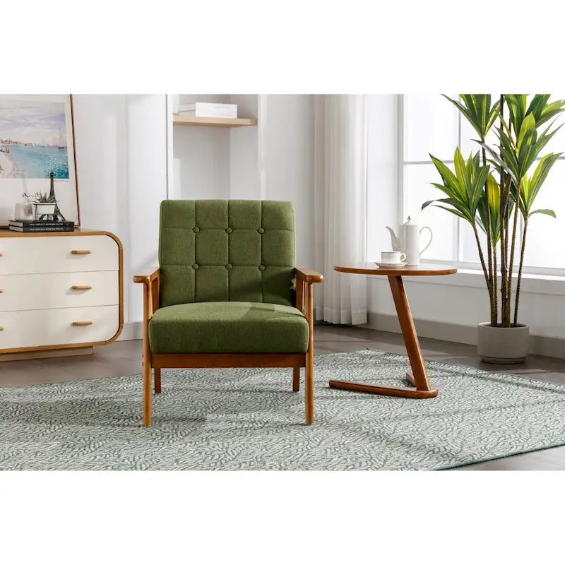 Akzentstuhl aus Massivholz im Mid-Century-Modern-Stil für Wohnzimmer, Schlafzimmer oder Studio