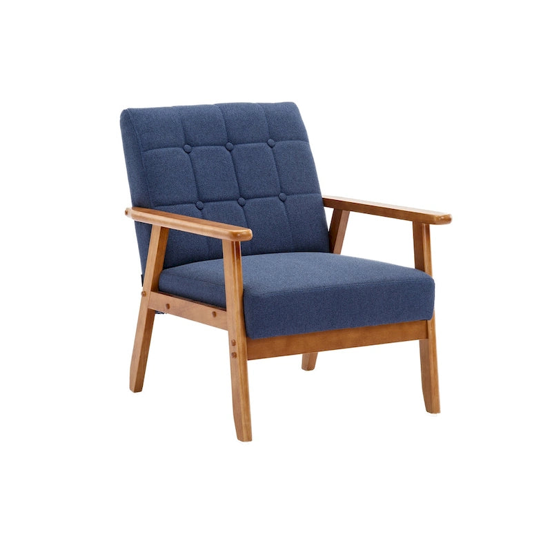 Akzentstuhl aus Massivholz im Mid-Century-Modern-Stil für Wohnzimmer, Schlafzimmer oder Studio