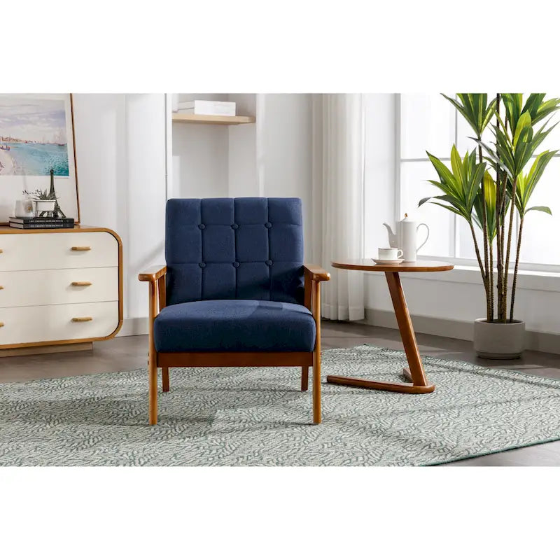 Akzentstuhl aus Massivholz im Mid-Century-Modern-Stil für Wohnzimmer, Schlafzimmer oder Studio