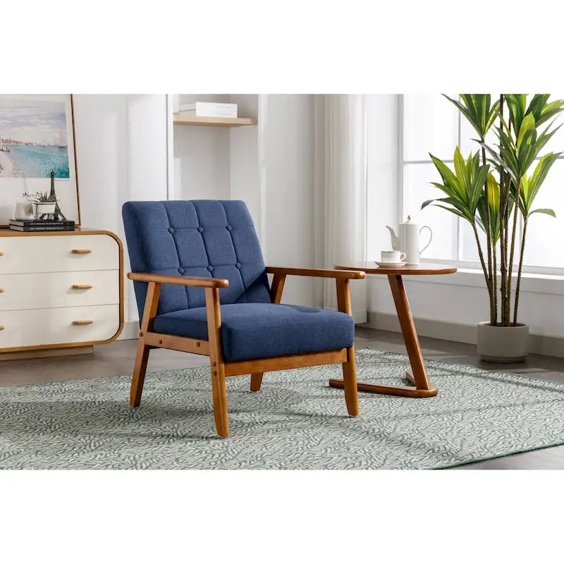 Akzentstuhl aus Massivholz im Mid-Century-Modern-Stil für Wohnzimmer, Schlafzimmer oder Studio
