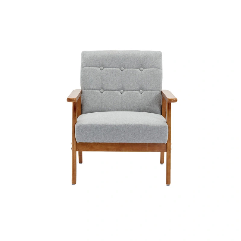 Akzentstuhl aus Massivholz im Mid-Century-Modern-Stil für Wohnzimmer, Schlafzimmer oder Studio