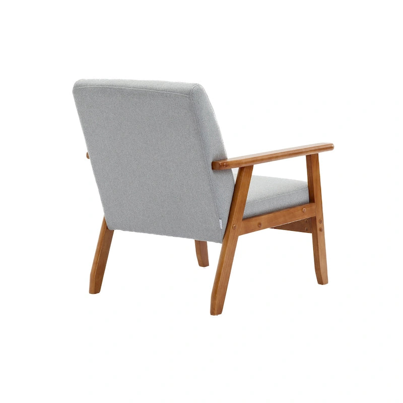 Akzentstuhl aus Massivholz im Mid-Century-Modern-Stil für Wohnzimmer, Schlafzimmer oder Studio