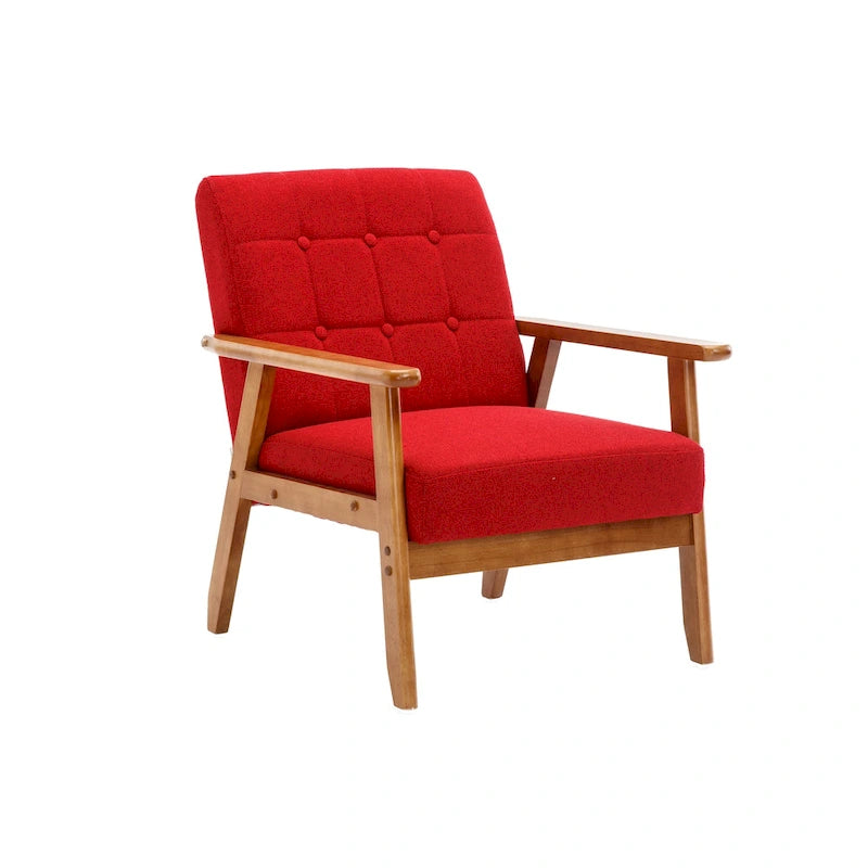 Akzentstuhl aus Massivholz im Mid-Century-Modern-Stil für Wohnzimmer, Schlafzimmer oder Studio