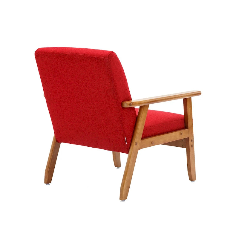 Akzentstuhl aus Massivholz im Mid-Century-Modern-Stil für Wohnzimmer, Schlafzimmer oder Studio