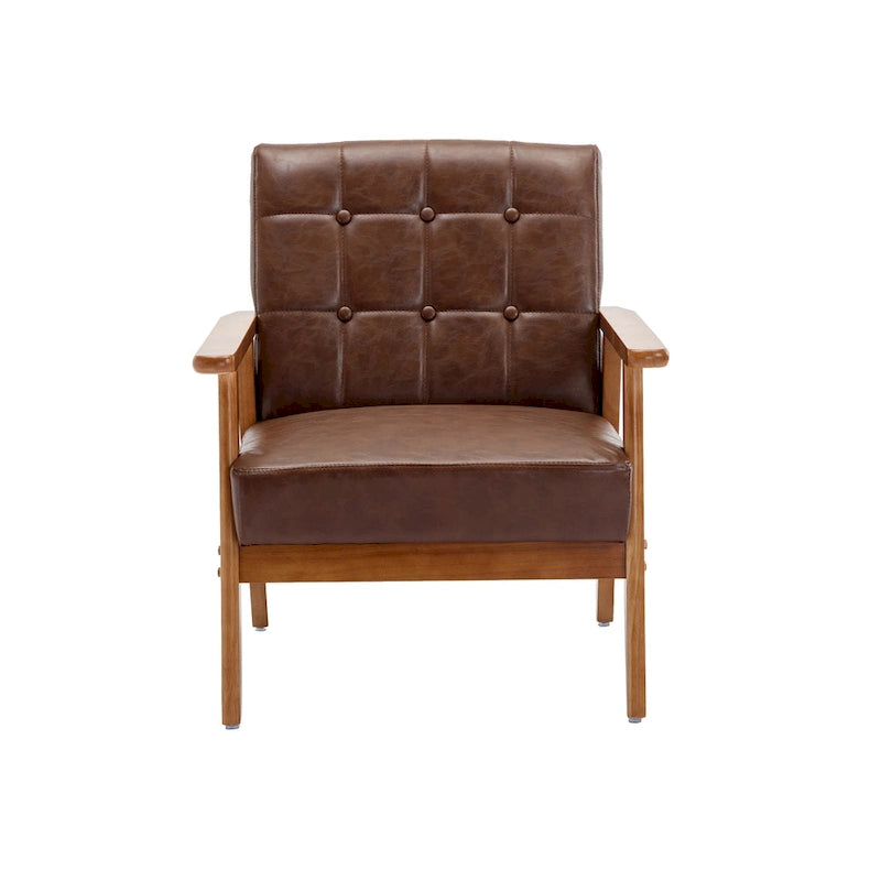 Akzentstuhl aus Massivholz im Mid-Century-Modern-Stil für Wohnzimmer, Schlafzimmer oder Studio