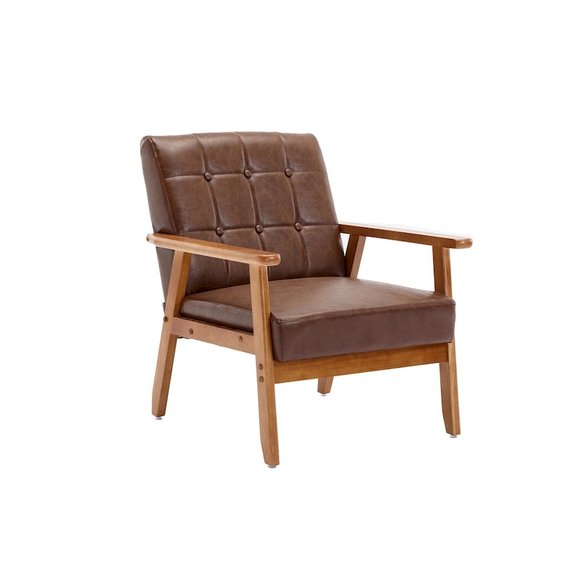 Akzentstuhl aus Massivholz im Mid-Century-Modern-Stil für Wohnzimmer, Schlafzimmer oder Studio