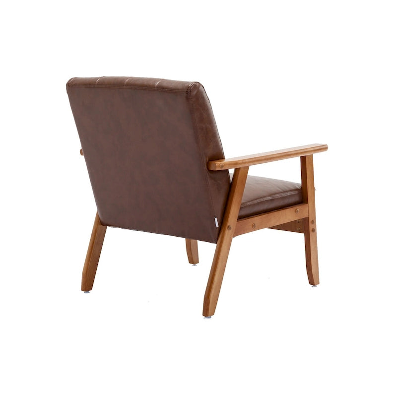 Akzentstuhl aus Massivholz im Mid-Century-Modern-Stil für Wohnzimmer, Schlafzimmer oder Studio