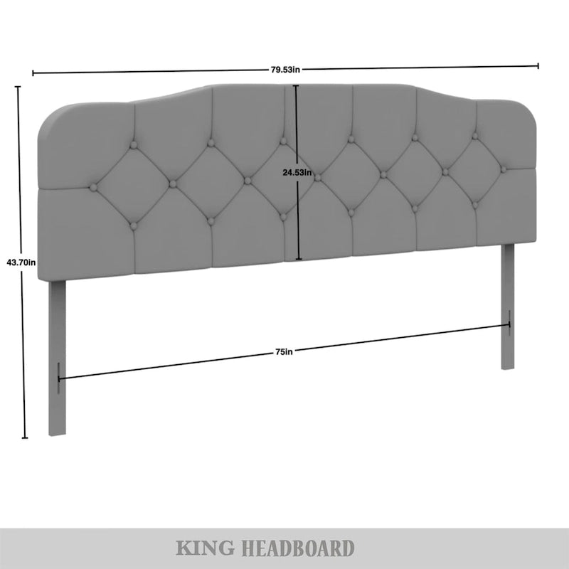Elegantes gepolstertes Kopfteil mit Knopfheftung