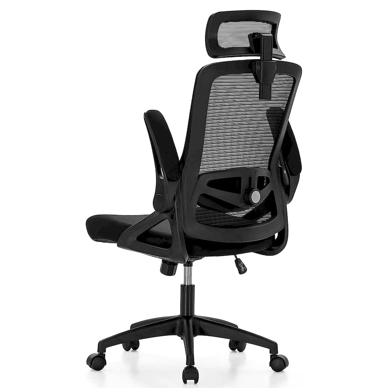 Ergonomischer Bürostuhl aus Netzstoff mit hoher Rückenlehne, drehbarer Chefsessel für den Computer