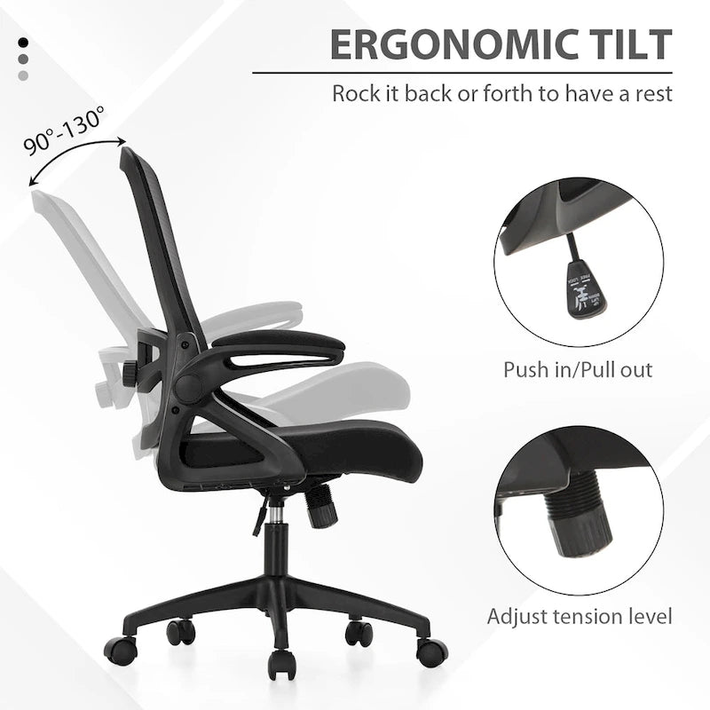 Ergonomischer Bürostuhl aus Netzstoff mit hoher Rückenlehne, drehbarer Chefsessel für den Computer