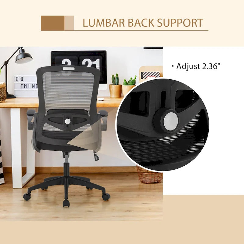 Silla ergonómica de escritorio para oficina con respaldo alto de malla, giratoria 360°, para computadora y ejecutivos