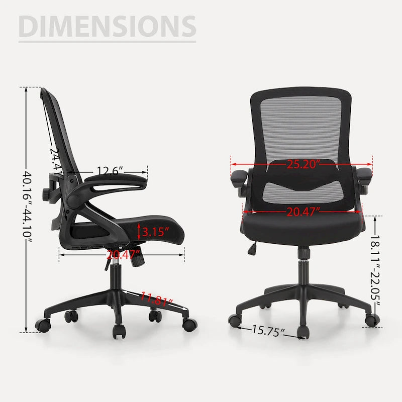 Silla ergonómica de escritorio para oficina con respaldo alto de malla, giratoria 360°, para computadora y ejecutivos