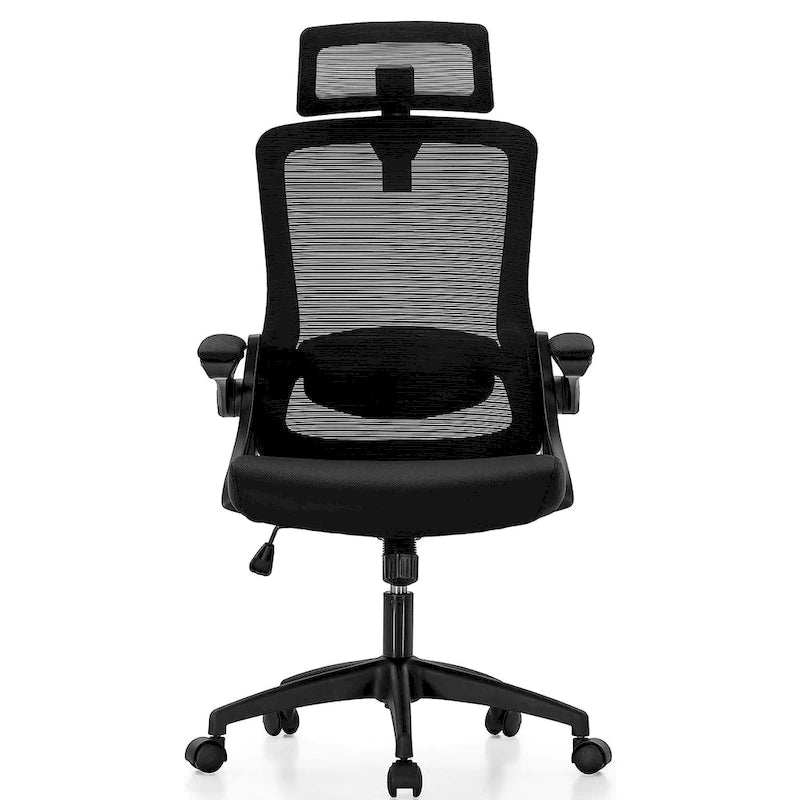 Silla ergonómica de escritorio para oficina con respaldo alto de malla, giratoria 360°, para computadora y ejecutivos
