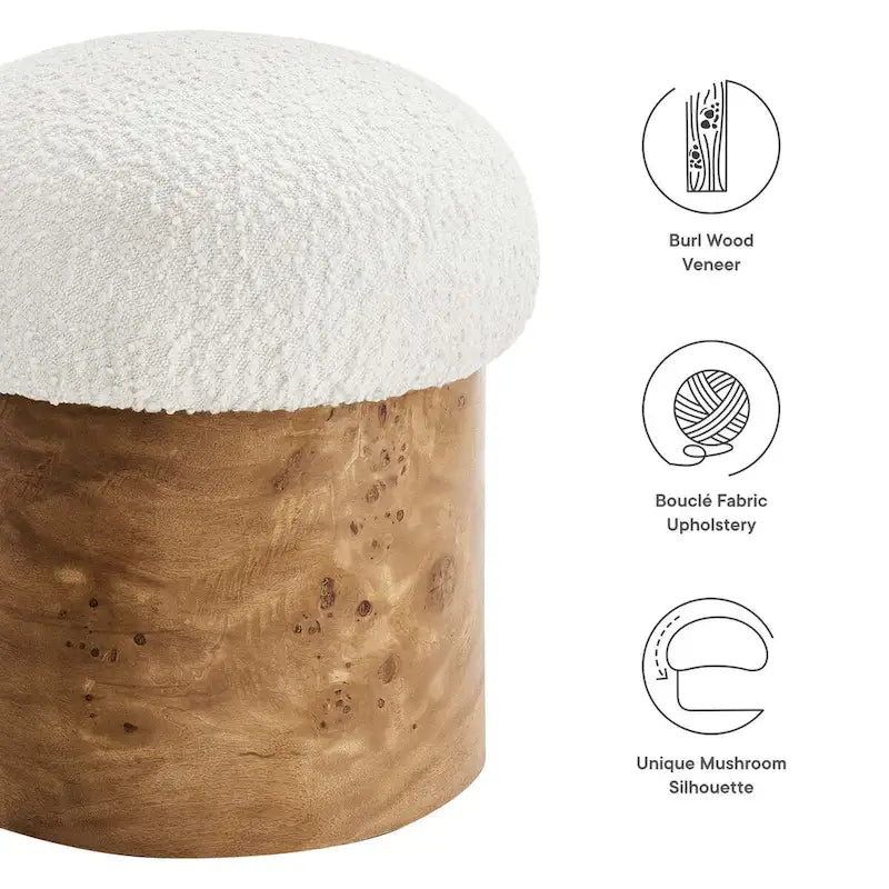 Pouf rembourré de style classique minimaliste