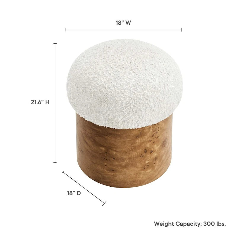 Pouf rembourré de style classique minimaliste