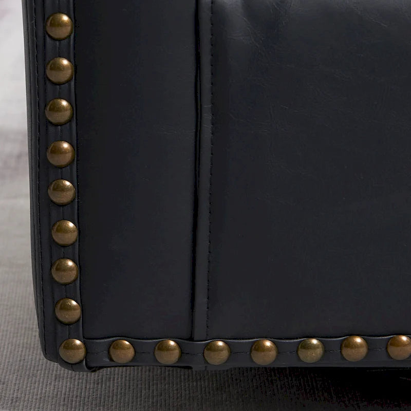 Fauteuil tonneau pivotant de 29 pouces de large en similicuir PU capitonné