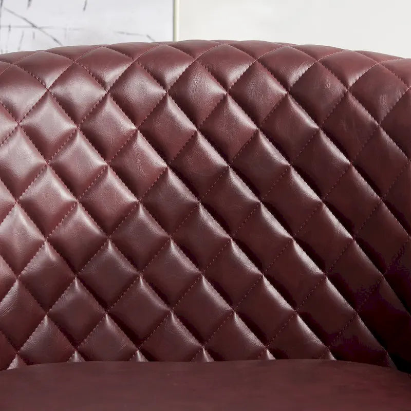 Fauteuil tonneau pivotant de 29 pouces de large en similicuir PU capitonné